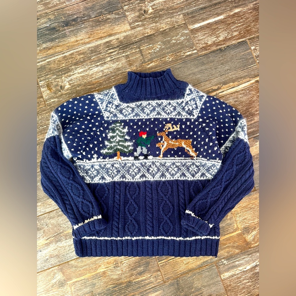 Marsh Landing Navy Blue Turtleneck Sweater